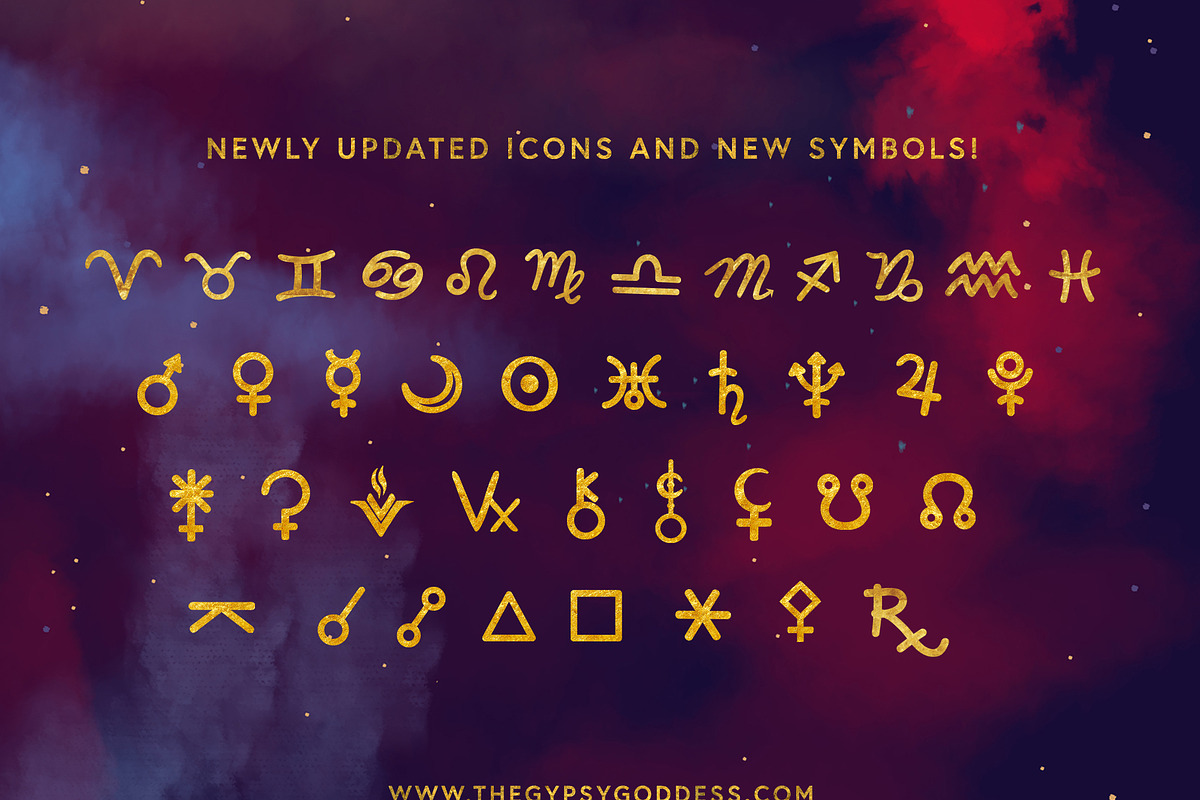 Astrology Vector Set & Birth Chart, an Illustration by The Gypsy Goddess (Photo 2 of 15)
