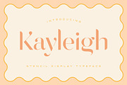 Kayleigh | Stencil San Serif Font, a Font by Monterey Studio (Thumbnail 1 of 9)