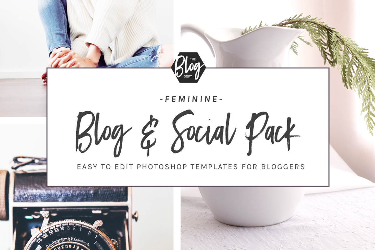 Blog Post + Social Media Templates, a Social Media Template by Kimi Kinsey (Photo 1 of 5)
