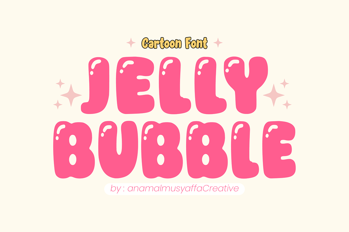 Jelly Bubble - Bubble Font Types, a Font by KiddoGlyphs Studio (Photo 1 of 5)