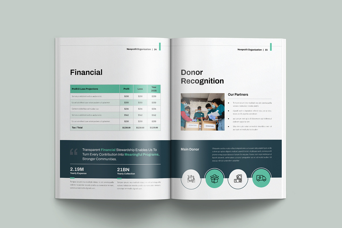 Nonprofit Org. Brochure Template, a Brochure Template by NorthPeak (Photo 7 of 10)