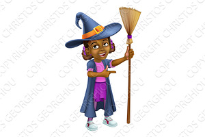Black Girl Cartoon Child Halloween, an Education Illustration by Christos Georghiou