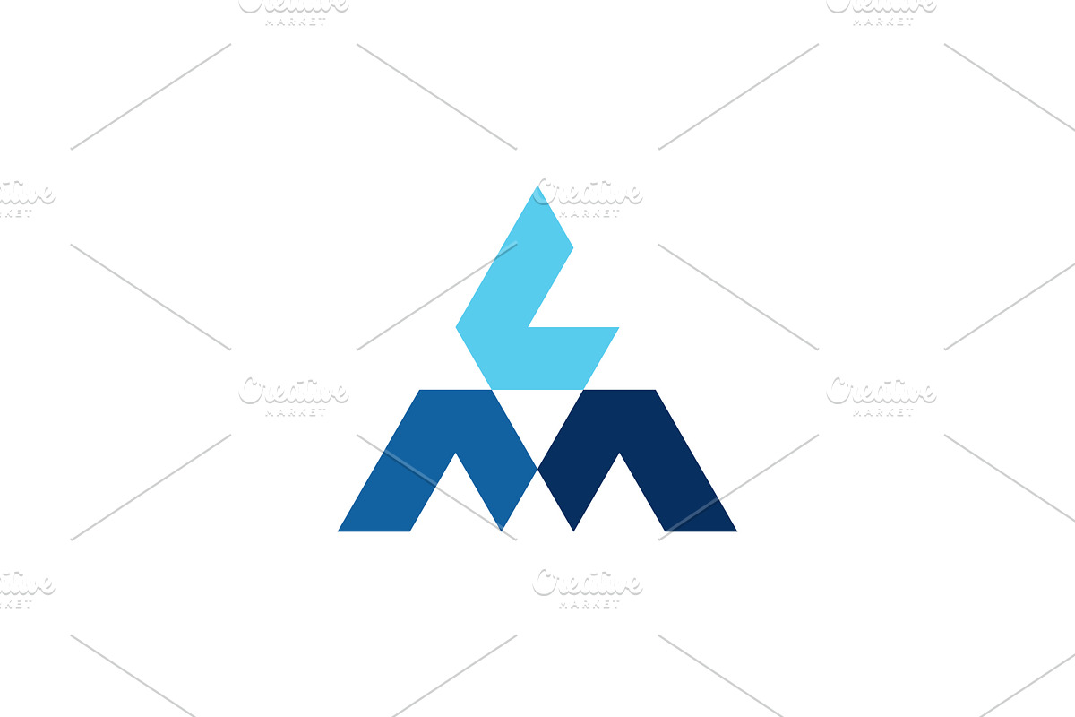 letter K and M triangle logo, a Branding & Logo Template by Rasagama Studio