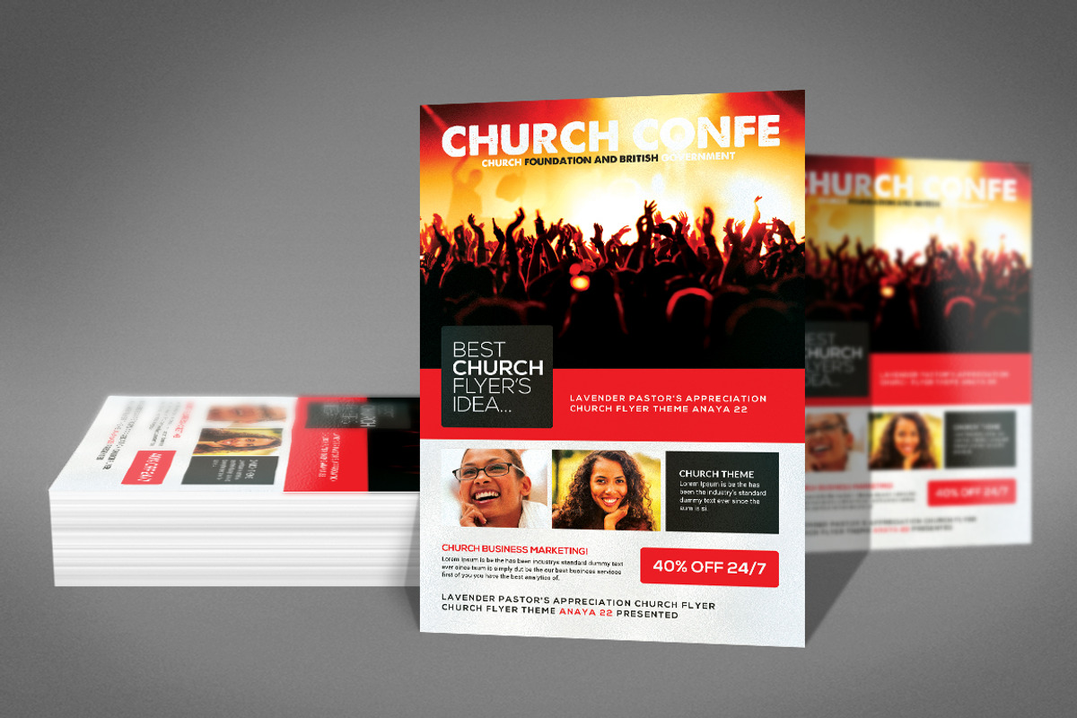 Giving Praise Church Flyer, a Flyer Template by Graphic Templates (Photo 2 of 5)