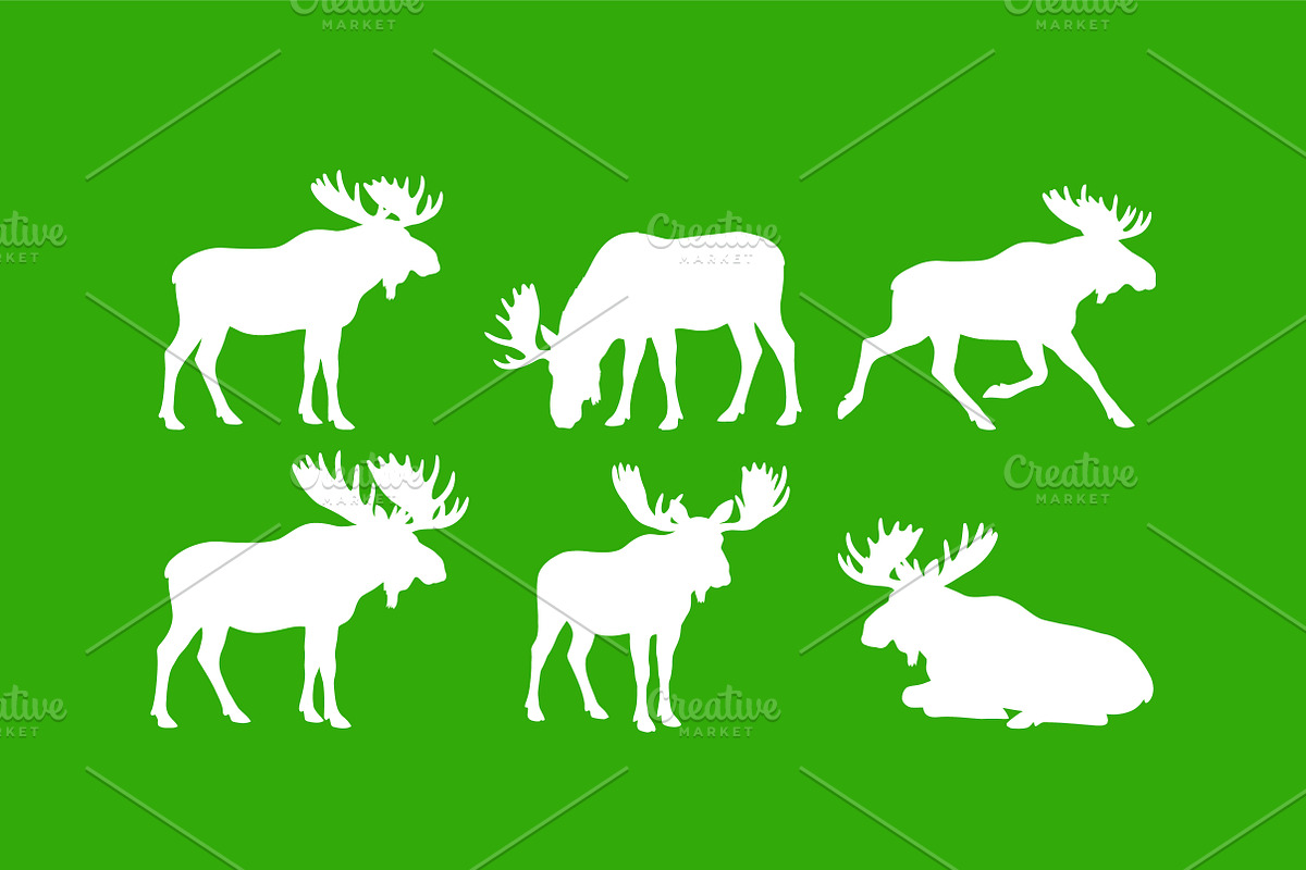Moose Silhouette Vector Bundle, an Object Graphic by Artonix (Photo 2 of 3)