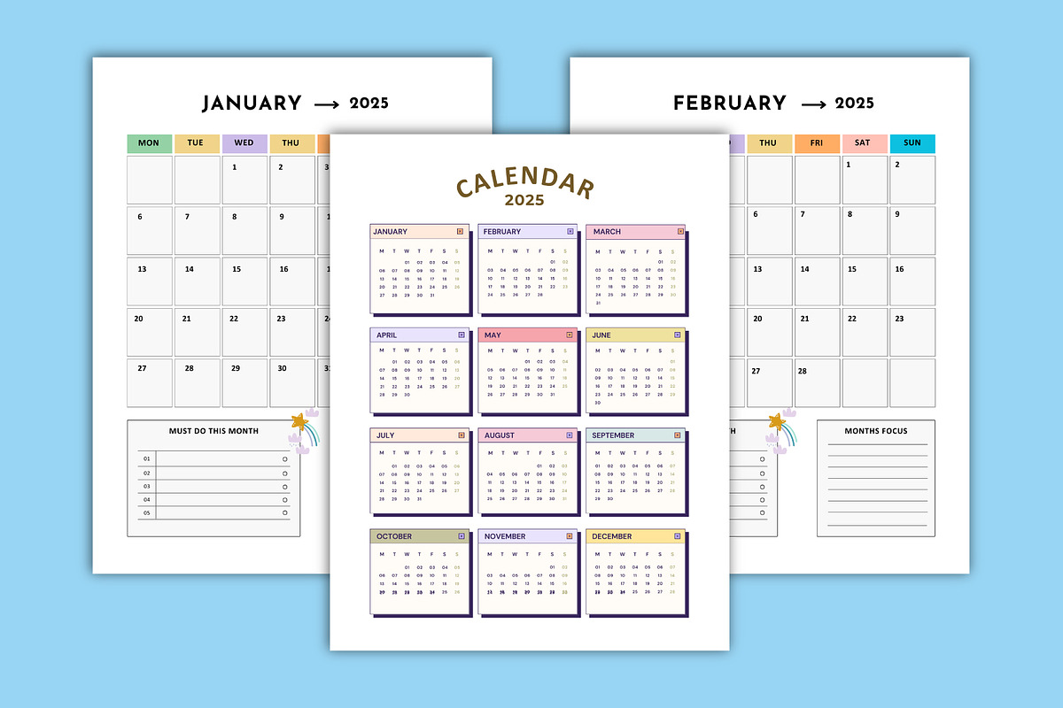 2025 Fitness Planner Bundle Canva, a Stationery Template by Designmela01 (Photo 3 of 6)