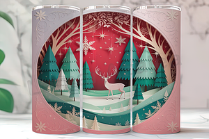 3D Festive Christmas Tumbler, an Arts & Entertainment Photo by LamanAzalea