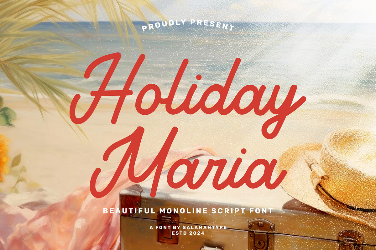Holiday Maria – Cute Script Font, a Script Font by Salamahtype (Photo 1 of 8)