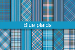 46 Blue Pattern Plaids EPS JPG