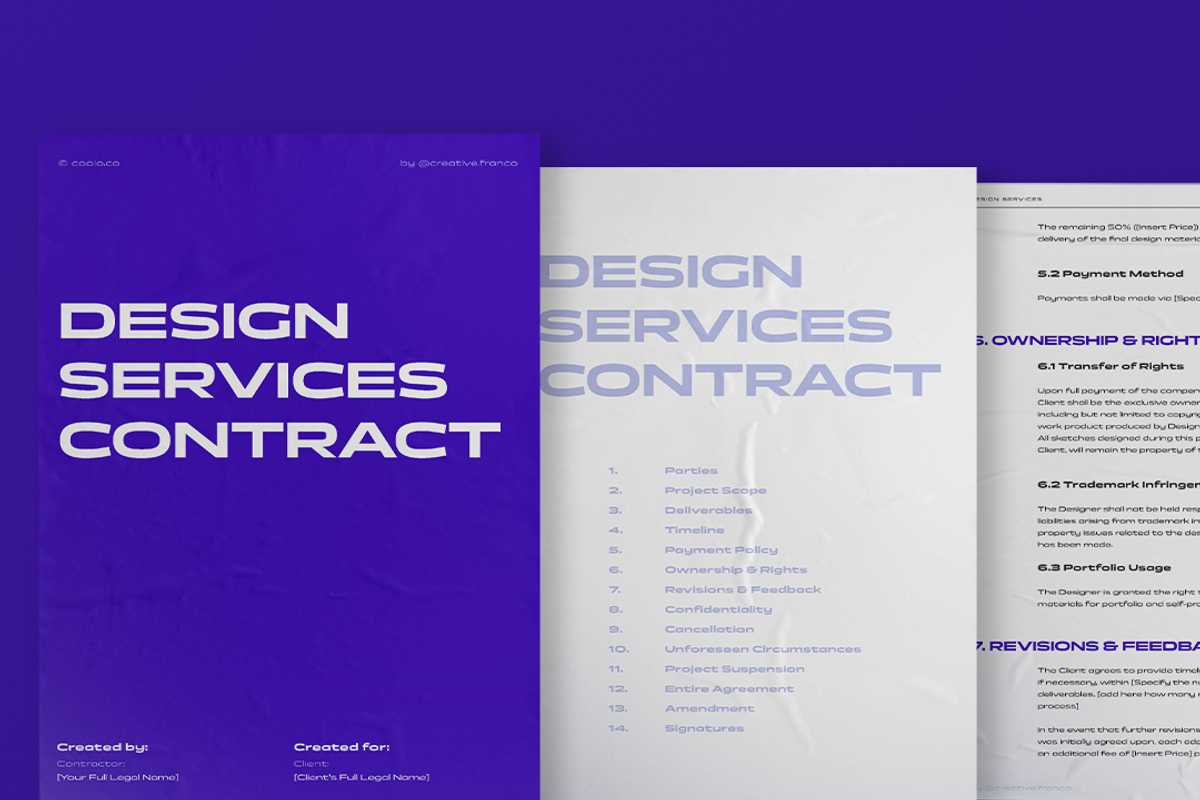 The Designer's Contract Template, a Templates & Theme by @creative.franco (Photo 4 of 5)