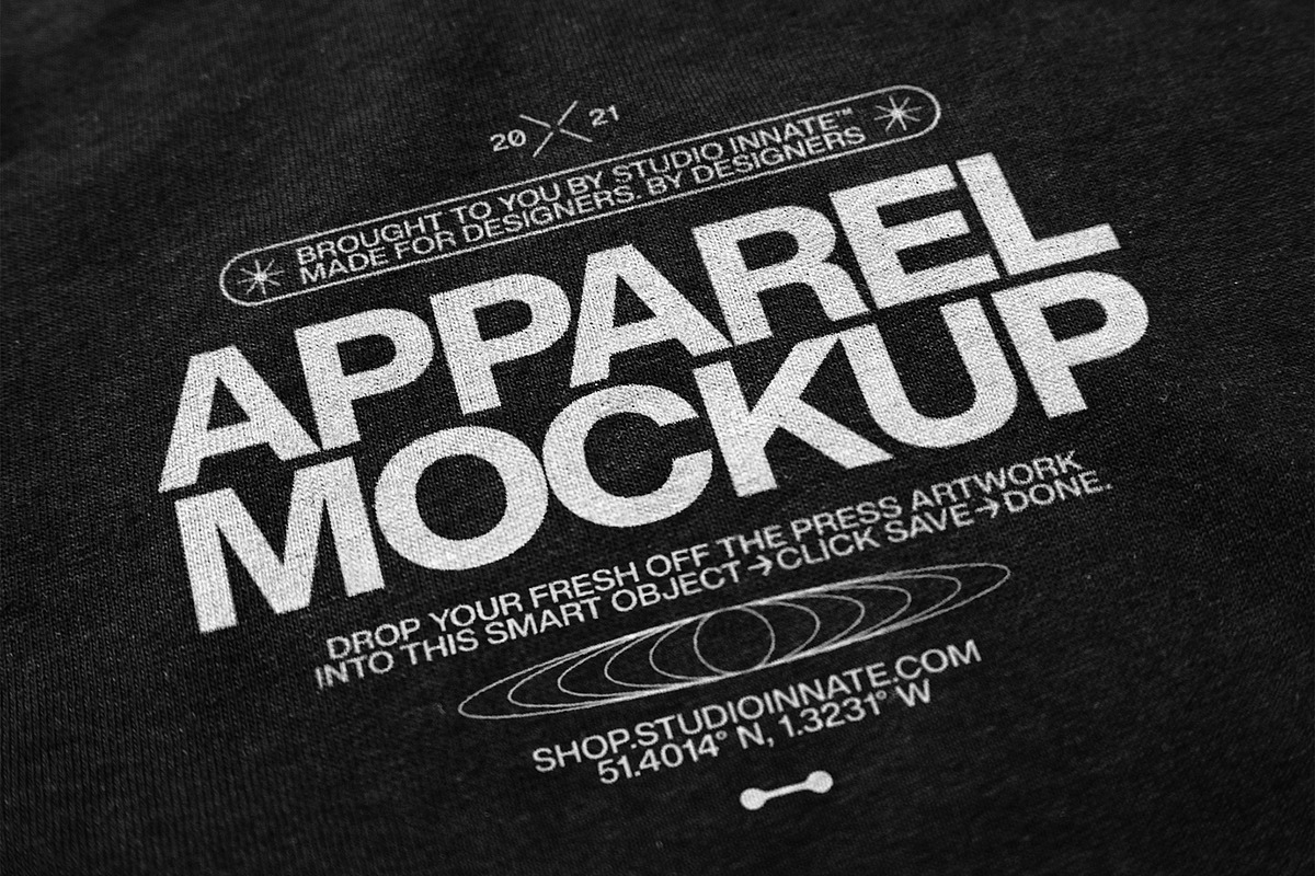 Apparel Logo Mockup, a Print Template by Studio Innate (Photo 1 of 6)
