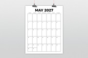 2027 Vertical 8.5x11 Inch Calendar, a Stationery Template by Running With Foxes (Thumbnail 3 of 5)