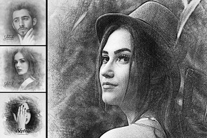 Pencil sketch photo effect