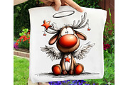 Christmas Funny Reindeer Clipart, an Illustration by OK Design (Thumbnail 5 of 6)