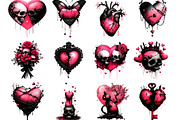 Gothic Valentines Day Sublimation, an Illustration by Designking (Thumbnail 2 of 5)
