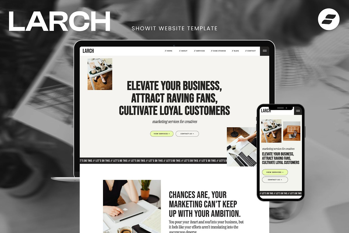 Larch: Showit website template, a Websites & App Template by Aspen Creative Studio (Photo 1 of 4)