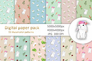 Digital paper pack. Patterns., a Decorative Illustration by TetianaArt (Thumbnail 1 of 4)