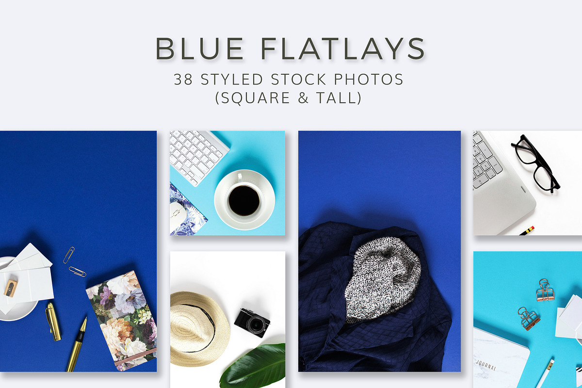 Blue Flatlay Bundle, a Business Photo by Ivory Mix (Photo 1 of 8)
