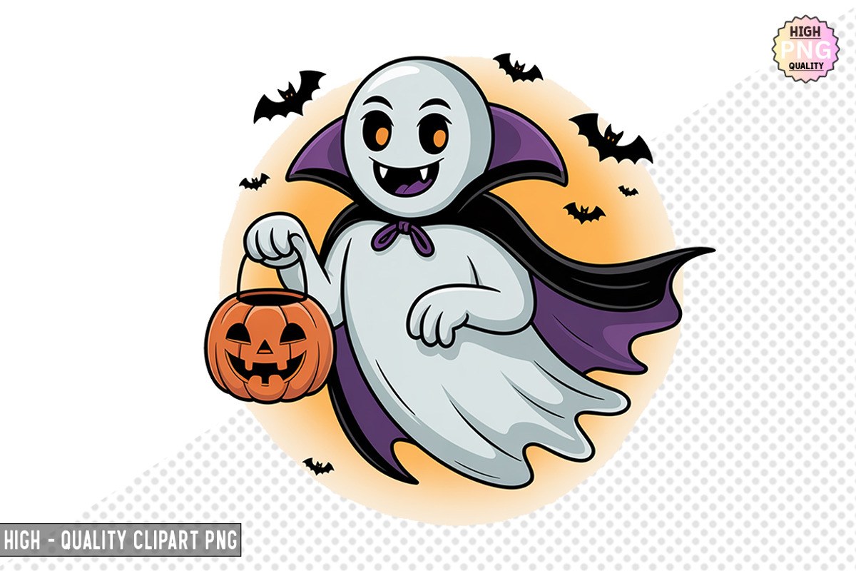 Halloween Ghost Clipart Bundle, a Graphic by crative8112 (Photo 6 of 11)