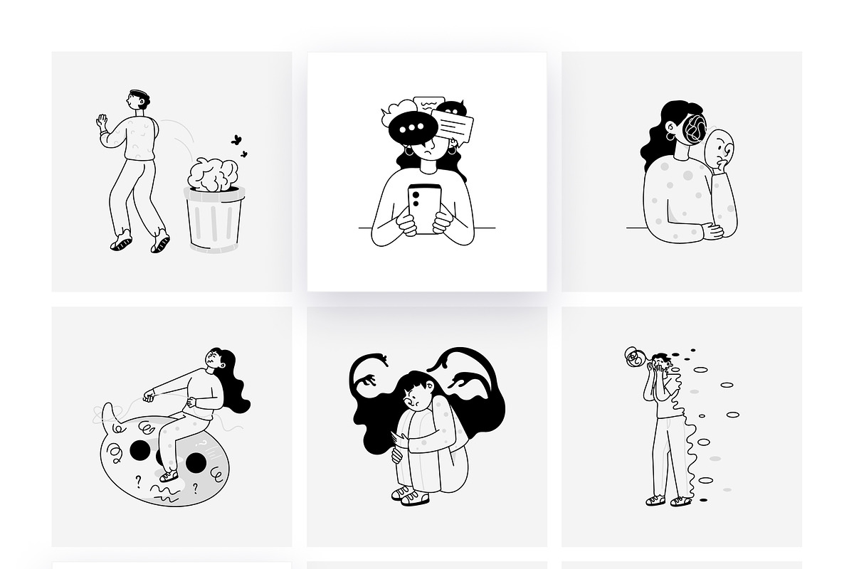 Animated Overthinking Illustrations, a Person Illustration by Vectors Market (Photo 5 of 7)