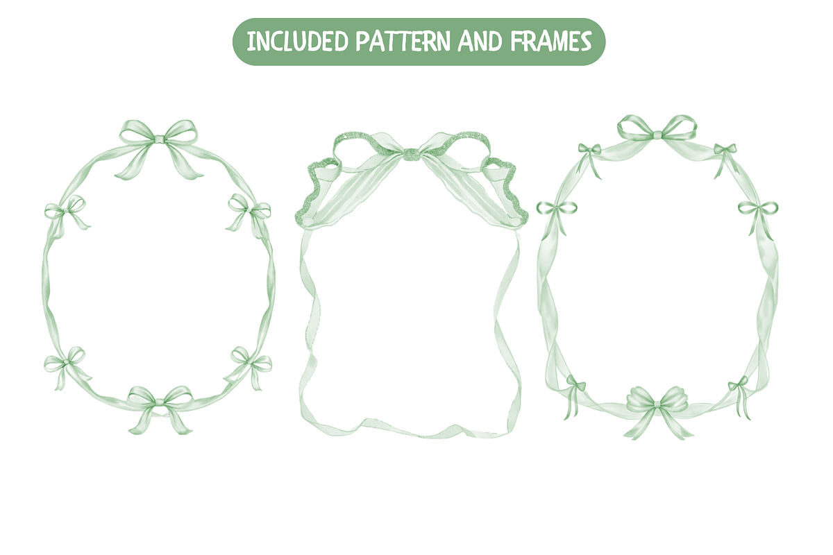 Sage Green Quinceanera Clipart, an Illustration by TatiMockup (Photo 5 of 6)