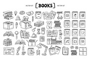 Vector set on the theme of books, an Object Graphic by Olga Chuklay (Thumbnail 2 of 2)