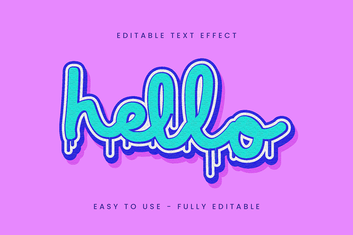Graffiti Drip Script Text Effect