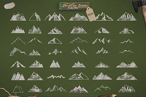 Mountain Icons Shapes Bundle & SVG