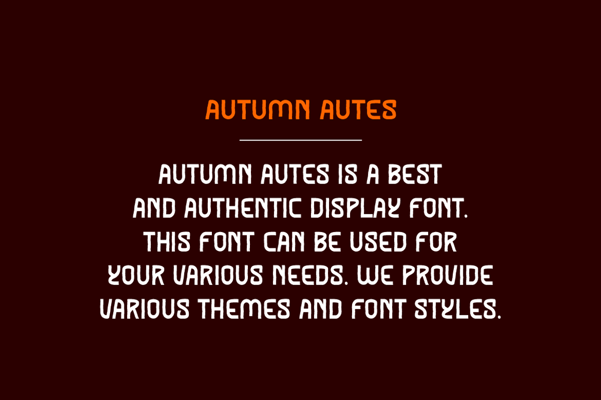 Autumn Autes - Tropical Font, a Sans Serif Font by Iqsiart Studio (Photo 4 of 6)