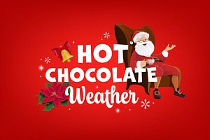 Hot chocolate season Merry Christmas, an Illustration by Vector Tradition