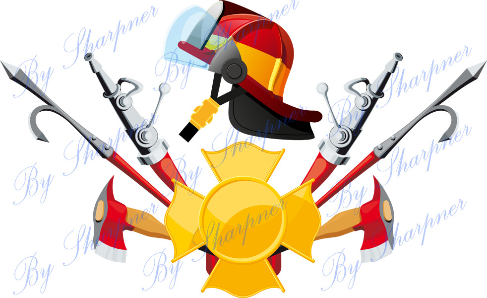 Equipment And Tools Fireman by Sharpner  Creative Market