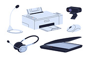 Computer accessories, PC devices set, a Technology Illustration by Good Studio (Thumbnail 3 of 4)