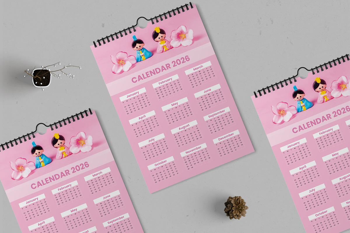 Minimal Yearly Calendar Template, a Stationery Template by ContestDesign (Photo 1 of 2)