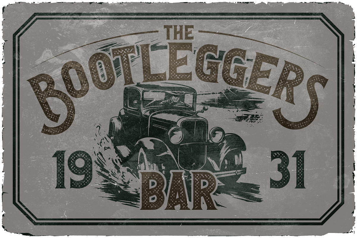 Moonshine Vintage Label Font, a Serif Font by JumboDesign (Photo 2 of 5)
