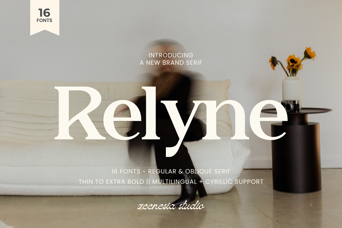 Relyne Serif, a Serif Font by zeenesia (Photo 1 of 14)
