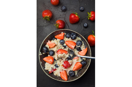 The concept of a healthy breakfast, a Food & Drink Photo by oksix