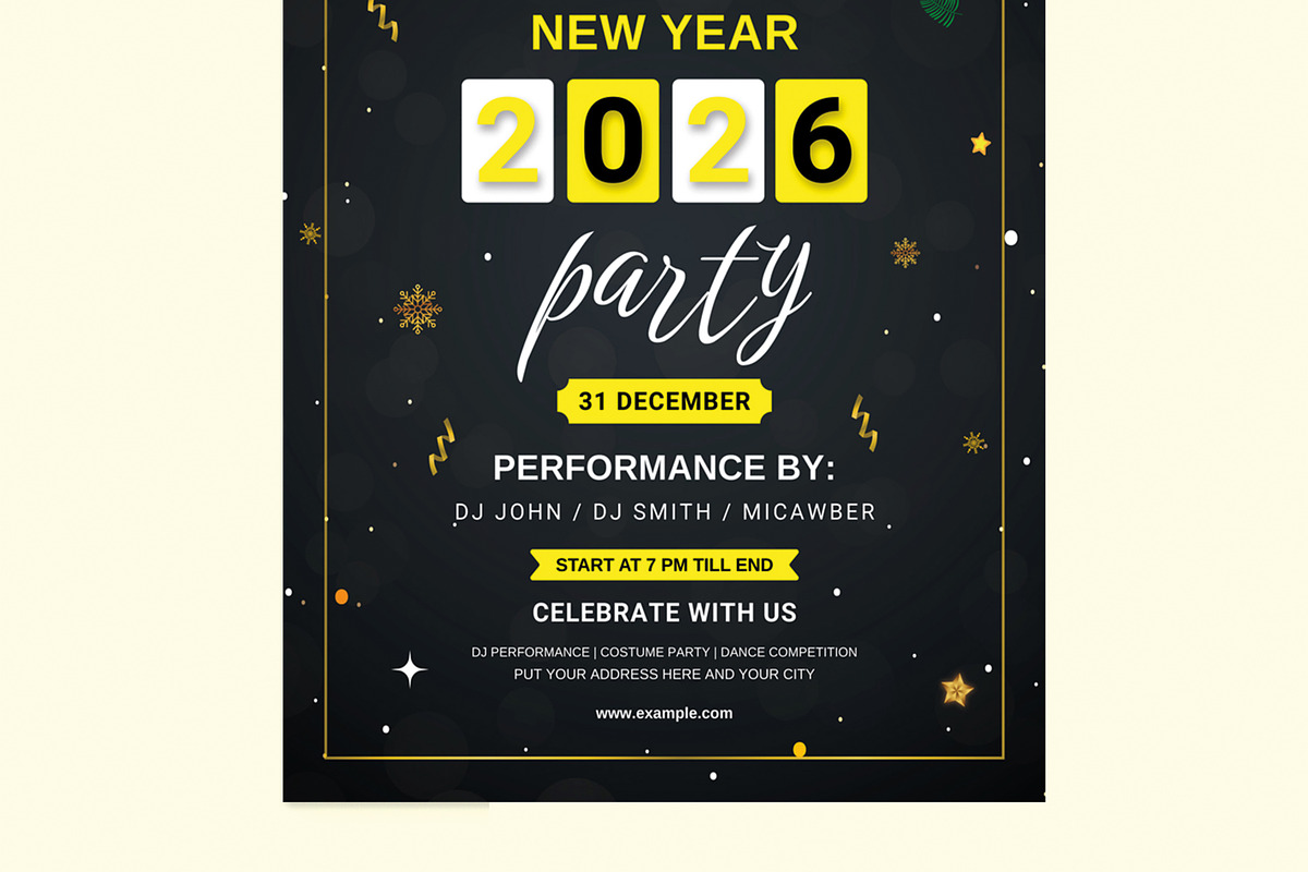 Happy New Flyer Layout, a Flyer Template by MightyDesign (Photo 5 of 8)