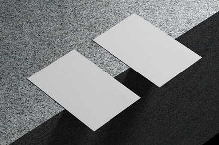 White horizontal business card paper mockup template with blank, a Business Photo by Ministocker