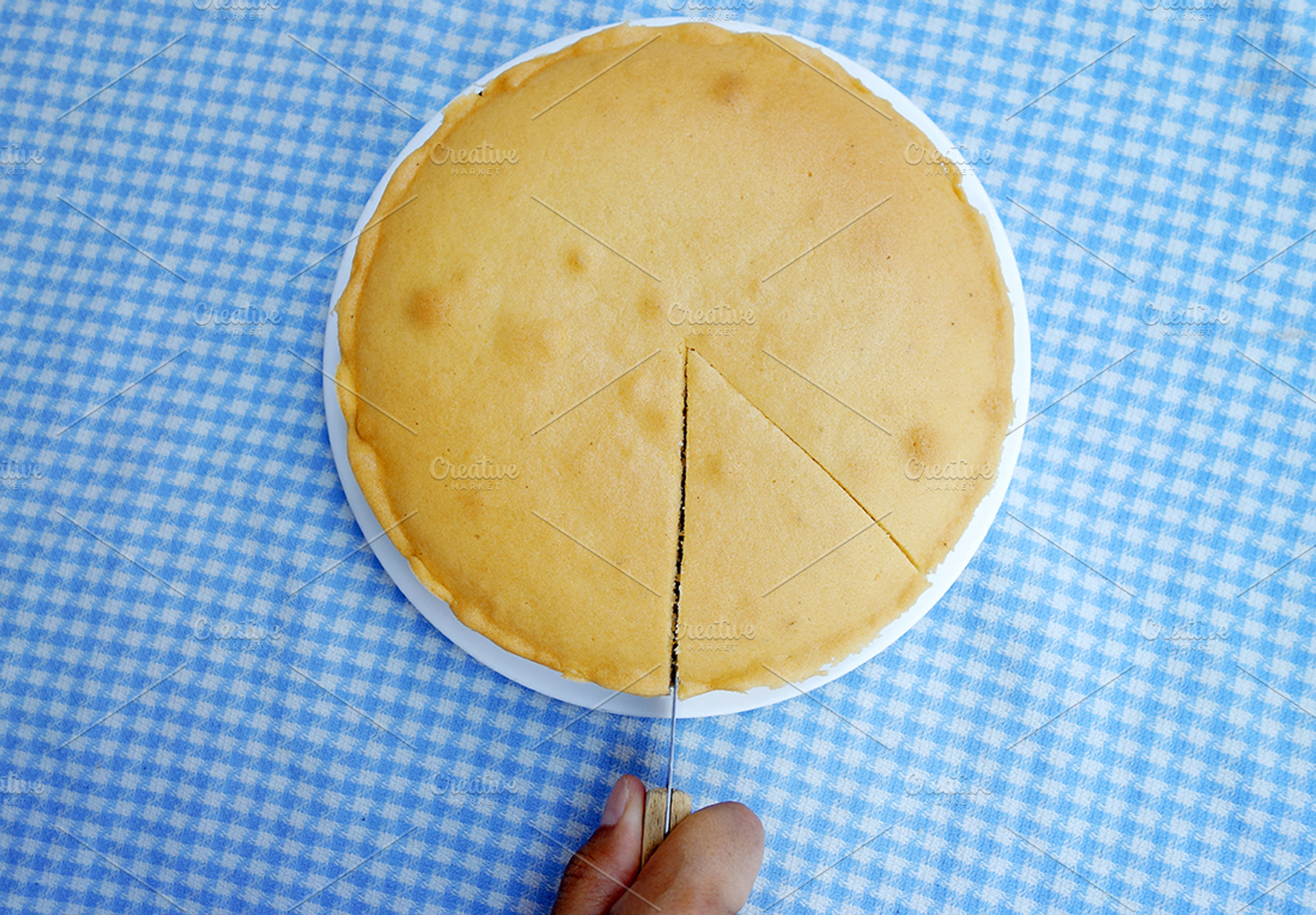 Cutting A Butter Cake