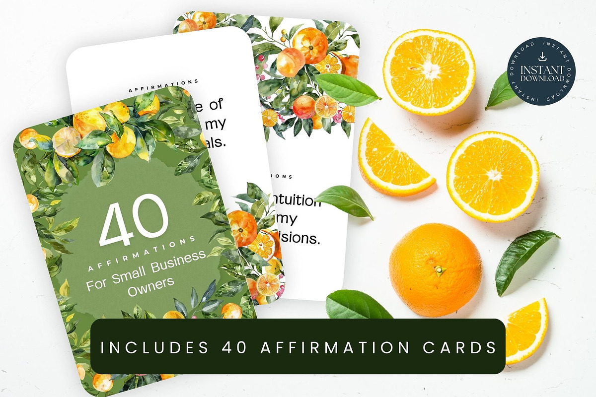 40 Affirmations for Small Business, a Stationery Template by Tracia Creative (Photo 1 of 6)