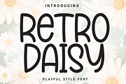 Retro Daisy | Script Font, a Script Font by Scratchones (Thumbnail 1 of 8)