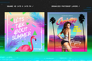 80's Synthwave Square Artpack, a Social Media Template by dennybusyet (Thumbnail 7 of 9)