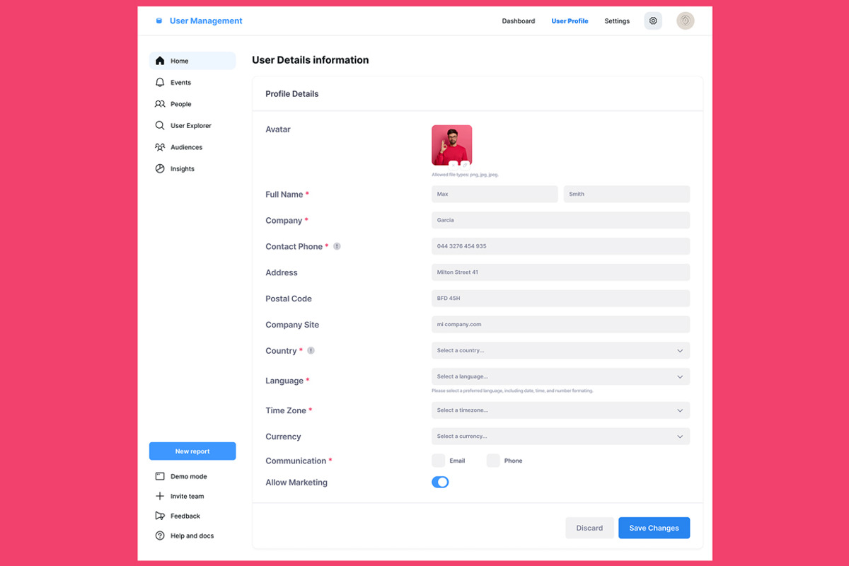 Member, Users, Profile Dashboard Web, an UI Kit Template by nagaredesignstudio (Photo 4 of 5)