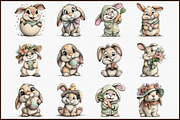 Whimsical Easter Bunny Clipart, an Illustration by Sublimation Artist (Thumbnail 3 of 6)