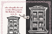 Vintage Library Clipart, Books, an Object Illustration by The October Creative (Thumbnail 2 of 6)