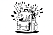 Child school bag line art symbol, an Illustration by Amazin_art (Thumbnail 4 of 11)