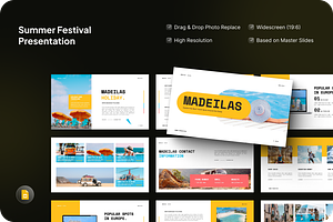 Summer Festival Google Slide, a Presentation Template by SquidPixey