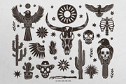 West Dreamer vector linocut graphics, an Object Graphic by DariSmartArt (Thumbnail 10 of 15)
