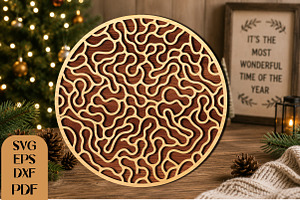 Abstract Geometric Round Wall Art, an Object Graphic by DreamCafeArt