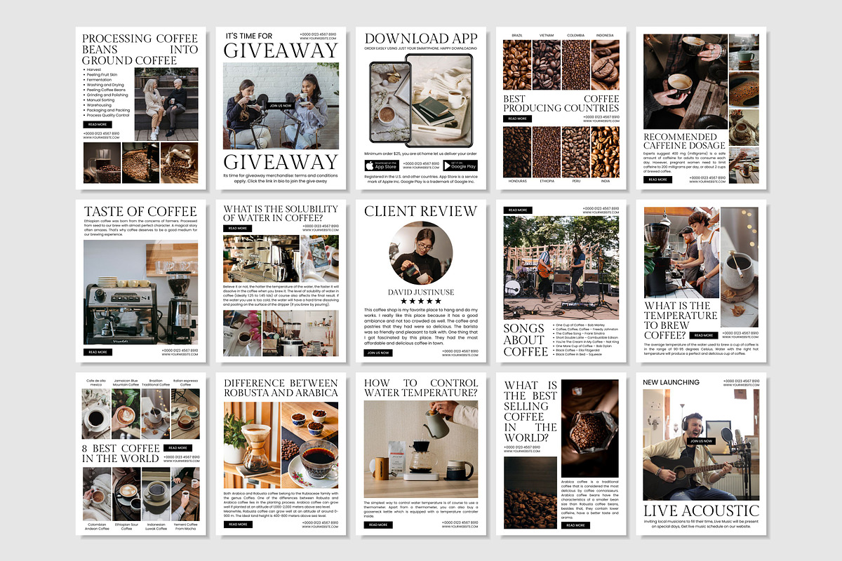 Social Media Growth Pack for Coffee, a Social Media Template by cmatworks (Photo 2 of 4)